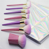 New Frosted 7Pcs Makeup Brush Fantasy Set