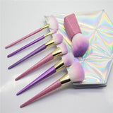 New Frosted 7Pcs Makeup Brush Fantasy Set