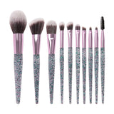 Rhinestone Crystal Glitter Makeup Brushes Set