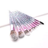 Rhinestone Crystal Glitter Makeup Brushes Set