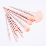 Hot 10pcs Pink Unicorn Makeup Brushes Set